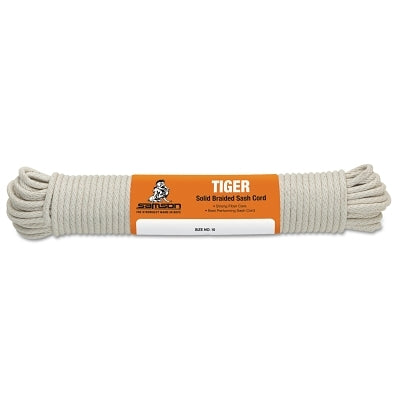 Tiger™ Belt Cord, 200 lb Capacity, 1200 ft, 1/4 in. Diameter, Cotton, White