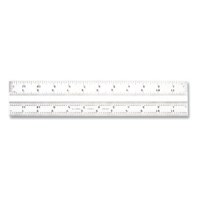 24-inch semi-flexible ruler, inch graduations, steel