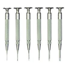 Jewelers' screwdriver set, slotted, 6 pieces