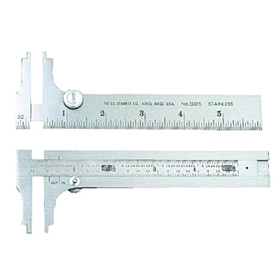 Calibrador deslizante de bolsillo serie 1025, de 0 a 6 pulgadas, acero inoxidable