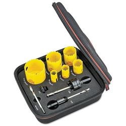 Kit de sierra de corona de corte profundo, diámetro de corte de 3/4 pulg. a 2-1/4 pulg., para electricistas