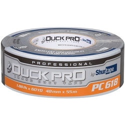 Cinta adhesiva de tela PC 618C, 1,88 pulgadas de ancho, 60,1 yardas de largo, 10 milésimas de pulgada de grosor, negra