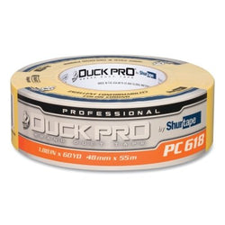 Cinta adhesiva de tela de color de alto rendimiento PC 618C, 48 mm de ancho x 55 m de largo x 10 mil de grosor, amarilla