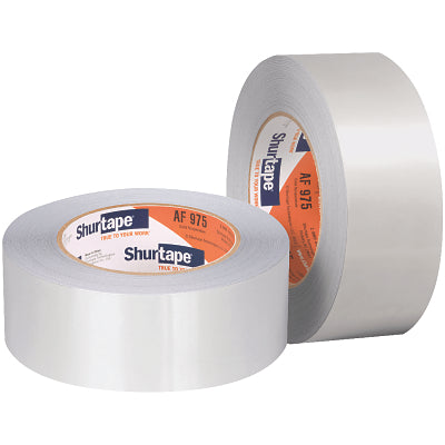 Cinta de aluminio AF 973, 3 pulgadas de ancho x 50 yardas, 4 milésimas de pulgada de grosor, color plateado