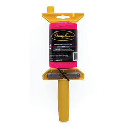 Carrete de pesca recargable Pro Level Wiz Mason's, 500 pies, trenzado, rosa fluorescente