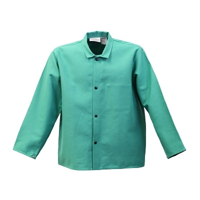 Chaqueta ignífuga, grande, mezcla de algodón, verde