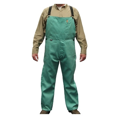 Ropa 100 % algodón resistente al fuego, verde, talla grande, entrepierna de 36 pulgadas