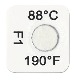 Etiqueta indicadora de temperatura Tempilable® Serie 21, 200 °F, 0,5 pulgadas de largo