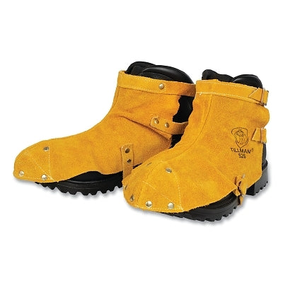 Polainas de piel de vaca con abertura lateral, 527CLXL, premium, tobillo de 18 cm de alto y 10 cm de ancho adicionales, cierre de velcro, talla única, marrón bourbon/bronceado roble