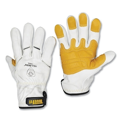 Guantes de soldadura TIG TrueFit®, 1493, palma/BOH de piel de cabra de primera calidad con aislamiento/puño ignífugo de Kevlar® DuPont™, XL, color perla/dorado, puño fruncido