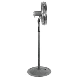 Circulador sin ensamblar, estacionario, pedestal, 30 pulgadas, 1/4 hp, 2 velocidades