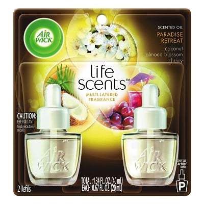 Recarga de aceite perfumado Life Scents, Paradise Retreat, 0.67 oz, paquete de 2
