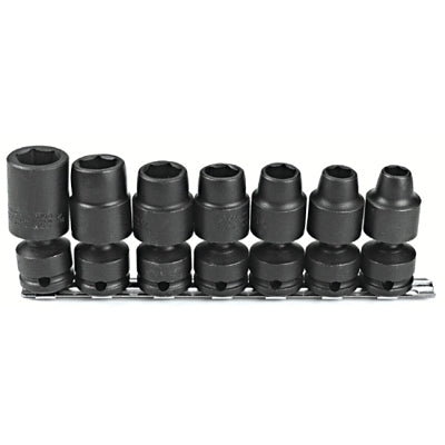 Juegos de dados de impacto universales Torqueplus de 7 piezas, 1/2 pulg., 6 puntas