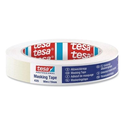 Industrial general purpose masking tape 4325, 19 mm wide x 50 m long, natural color