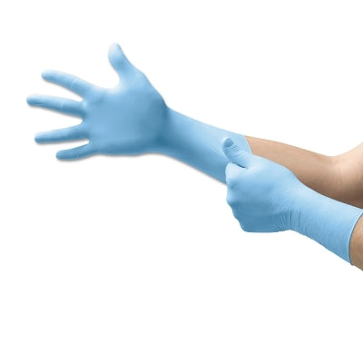 Integra® EC N87 Powder-Free Nitrile Disposable Gloves, Textured, 7.9 mil Palm/9.1 mil Fingers, Extra Large, Blue