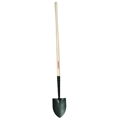 Pala para riego y arroz, 8,875 pulgadas de ancho x 3,875 pulgadas de hoja, mango recto de madera dura de 48 pulgadas, para arroz