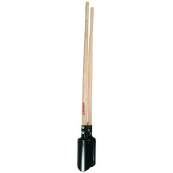 Excavadora de agujeros para postes, hojas biseladas de 11-1/2", extensión de 6", patrón Hércules, mangos rectos de madera dura estadounidense de 48"