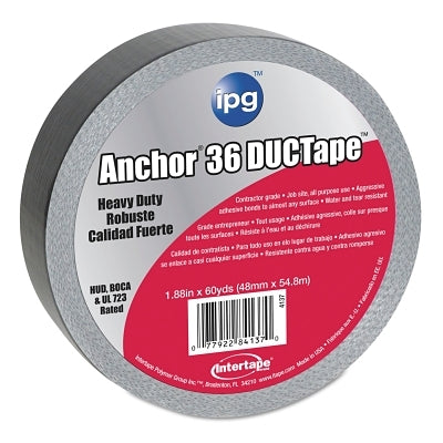 Cinta adhesiva de tela para HVAC AC36, plateada, 1,88 pulgadas x 60 yardas x 11 milésimas de pulgada