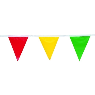Bandera de banderín, 9 x 12 pulgadas, 100 pies de largo, polietileno, color naranja