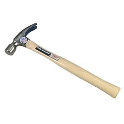 Martillo de carpintero de acero forjado con mango recto de nogal blanco, 14 pulgadas, 1,81 lb