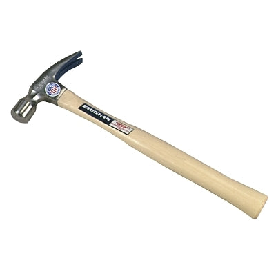 Martillo de carpintero de acero forjado con mango recto de nogal blanco, 14 pulgadas, 1,81 lb