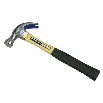 Martillo octagonal, cabeza de acero forjado, mango recto de fibra de vidrio, 14 pulgadas, 1,81 lb