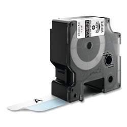 Etiqueta autolaminable, 1 pulgada x 18 pies, negro sobre blanco