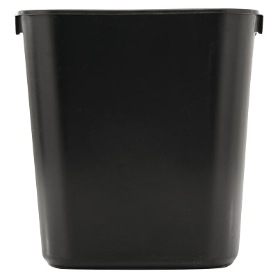 Papelera de plástico para escritorio, rectangular, 7 galones, color negro