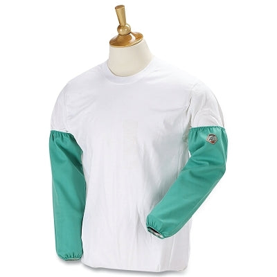 Mangas de algodón ignífugas F9, 45 cm (18"), elásticas en bíceps y muñecas, talla única, color verde