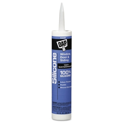 100% Silicone Rubber Multipurpose Sealant, 10.1 oz Container, Clear