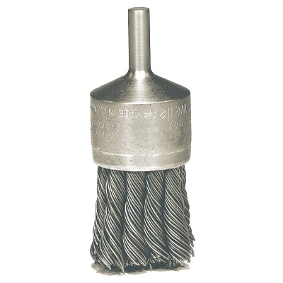 Cepillo de alambre con nudos, cerdas de acero inoxidable, diámetro del cepillo de 3/4" x alambre de 0,014", 25 000 RPM, para máquinas expendedoras, 3 unidades por caja