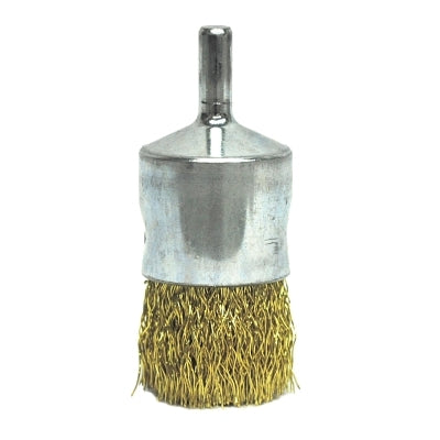 Crimped wire brush with coated cup, stainless steel, 22,000 rpm, 3/4 in. x 0.0104 in.