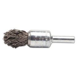 Cepillo de alambre ondulado, acero inoxidable, 1/2 pulg. de diámetro, alambre de 0,0104 pulg., 25 000 RPM