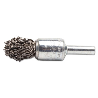 Crimped wire brush, steel, 1 in. diameter, 0.0104 in. wire, 22,000 RPM