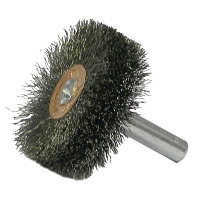 Cepillo Conflex ancho con vástago, 1 1/4 pulg. de profundidad x 1/2 pulg. de ancho, alambre de acero de 0,008 pulg., 20 000 rpm