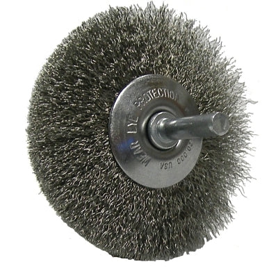 Narrow-faced concave wire wheel, 1 1/2 in. diameter