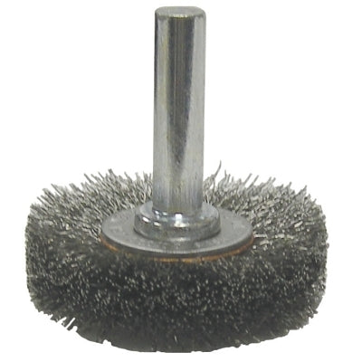 Cepillo radial de rueda de alambre ondulado, 4 pulg. de diámetro, alambre de acero de 0,014 pulg., 15 000 rpm