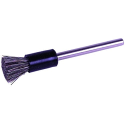 Cepillo miniatura de pelo rígido, crin de caballo, diámetro del cepillo de 3/16 pulg., vástago de 1-1/4 pulg., 37 000 rpm