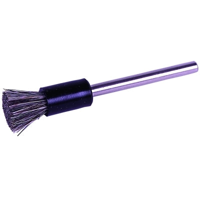 Miniature stiff hair brush, horsehair, 3/16 in. brush diameter, 1-1/4 in. shank, 37,000 rpm