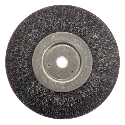 Polyflex® Narrow Face Corrugated Wire Wheel, 6 in. Diameter, 0.0104 in. Wire, 5/8-1/2 in. Shaft Hole
