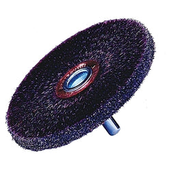 Cepillo Conflex de vástago montado Polyflex®, 3 pulg. de profundidad x 1/4 pulg. de ancho, acero .008, 20 000 rpm