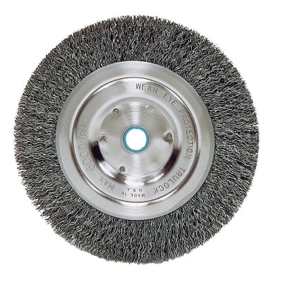 Vortec Pro® Crimped Wire Wheel, 8 in. diameter, 0.014 carbon steel, 6000 rpm, retail package