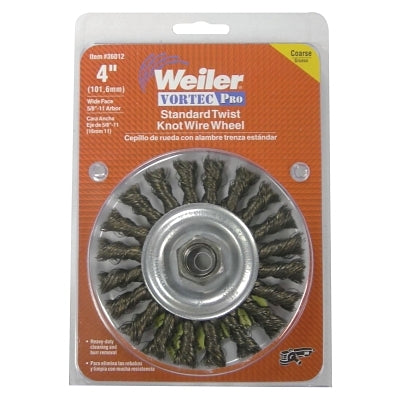 Rueda de alambre anudado Vortec Pro, 6 pulgadas de diámetro, alambre de acero al carbono de 0,014 pulgadas, 9000 rpm