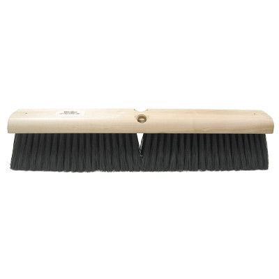 Cepillo de barrido mediano de polipropileno, bloque de madera dura de 18 pulgadas, borde de 3 pulgadas