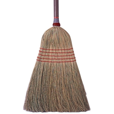 Lightweight industrial broom, 15-inch L-edge, corn filling