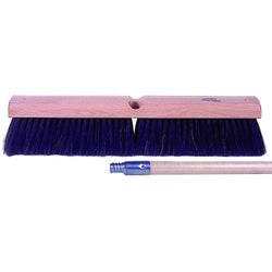 Cepillo de barrido fino de crin de caballo, bloque de madera dura de 24 pulgadas, borde de 3 pulgadas