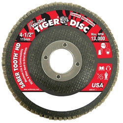 Tiger® Saber Tooth™ High Density Ceramic Abrasive, 7 in. Diameter, Grit 60, 5/8 in.-11 UNC Nut, 8600 RPM, Type 27