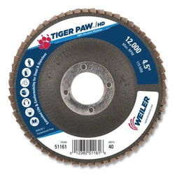 Tiger Paw coated flap discs, 7", grit 36, 5/8" arbor, phenolic back