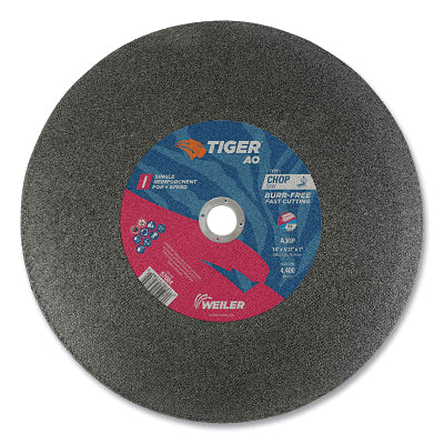 Tiger® AO Type 1 Cut-Off Saw Blade, Large Cut-Off Disc, 16" Diameter x 3/32", 1" Arbor Hole", A36R