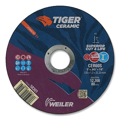 Tiger Ceramic Cutting Discs, 6 inch diameter, 0.045 inch thickness, box of 24